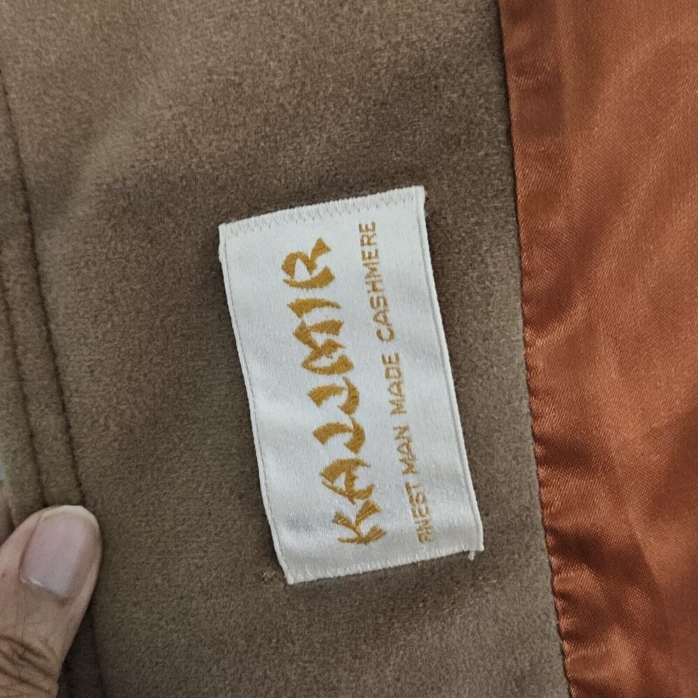 Juli De Roma Tan Man Made Cashmere 3/4 Length Coat Size Medium/Large USA Made - Picture 6 of 8